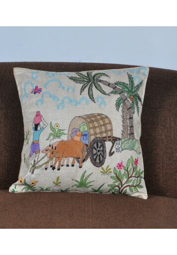Cushion Cover - Bullock Cart ( Set of two )