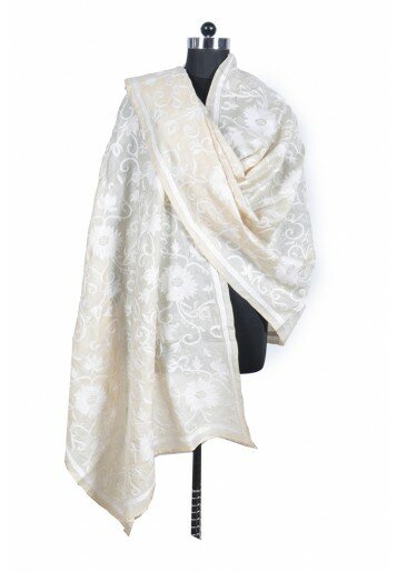 Spring Kantha on Tussar