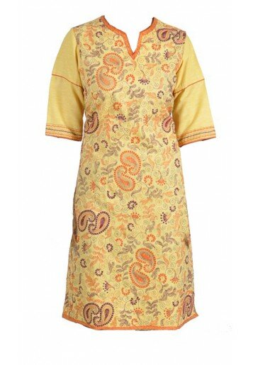 Kantha Embroidered Cotton Kurta
