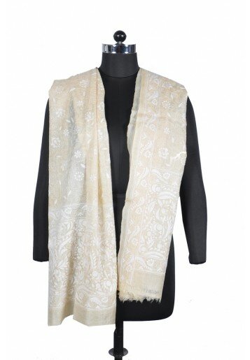 Floral Kantha on Tussar